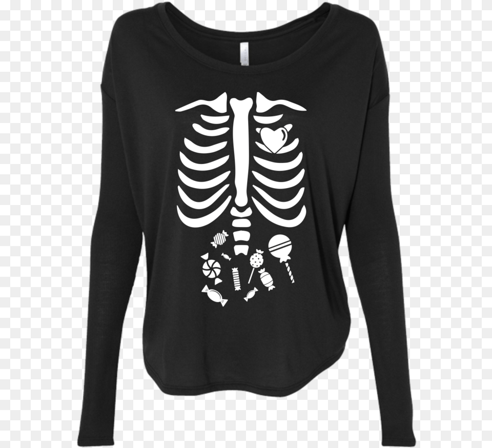 Muggies Rib Bone Candy Tummy Halloween Skeleton Funny Skeleton Shirt With Baby, Clothing, Long Sleeve, Sleeve, T-shirt Free Transparent Png