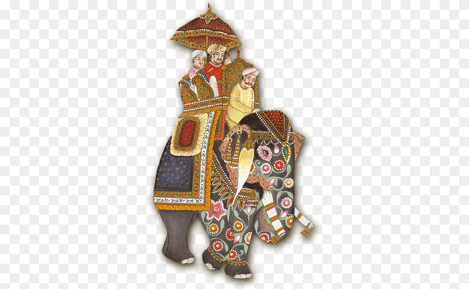 Mughal Elephants Persian Painting, Art, Adult, Person, Man Free Transparent Png