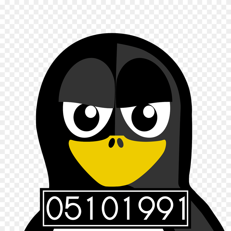 Mugshot Penguin Clipart, Sticker, Logo Png