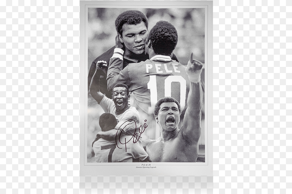 Muhammad Ali And Pele Poster, Person, People, Hand, Finger Free Png