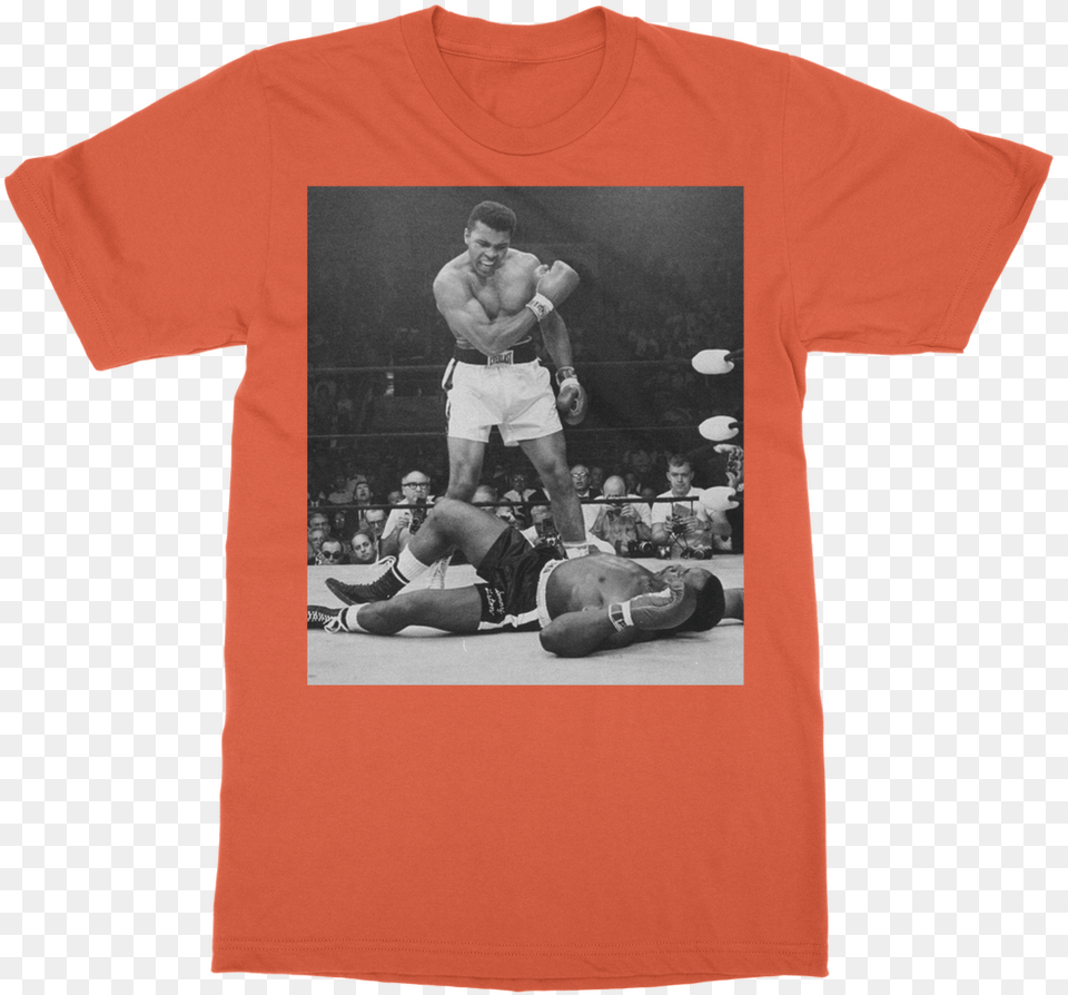 Muhammad Ali Knocks Out Sonny Liston Classic Adult Muhammad Ali Whats My Name, Clothing, T-shirt, Male, Man Free Png