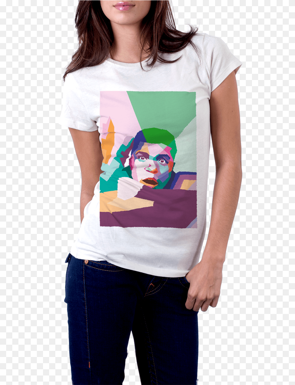 Muhammad Ali Pop Art Ladies T Shirt T Shirt, Clothing, T-shirt, Teen, Person Png Image