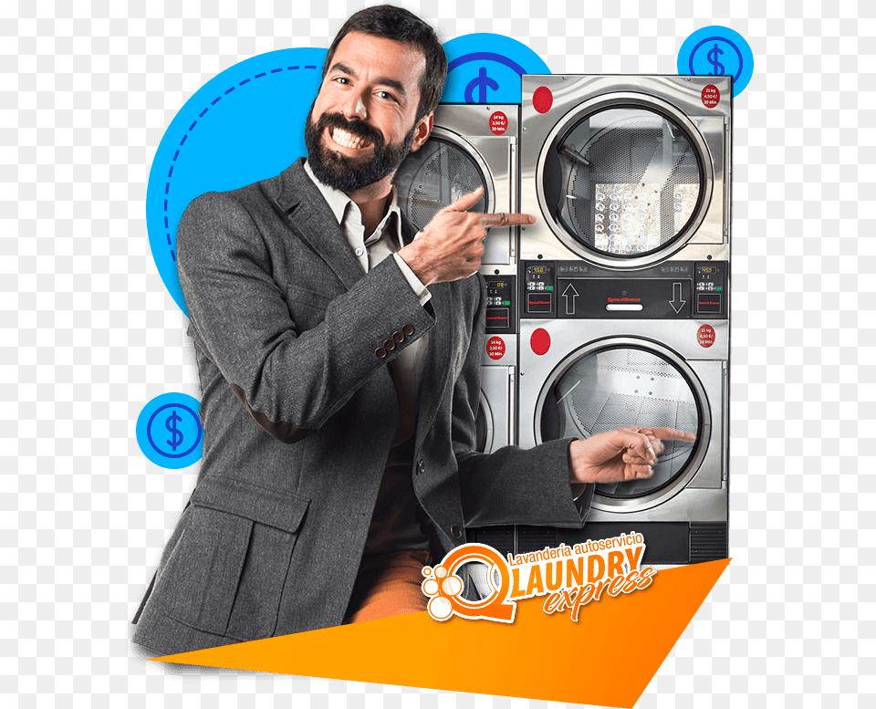 Mujer Feliz Lavando Ropa En Q Laundry Lavanderia Autoservicio Electronics, Adult, Person, Man, Male Free Png