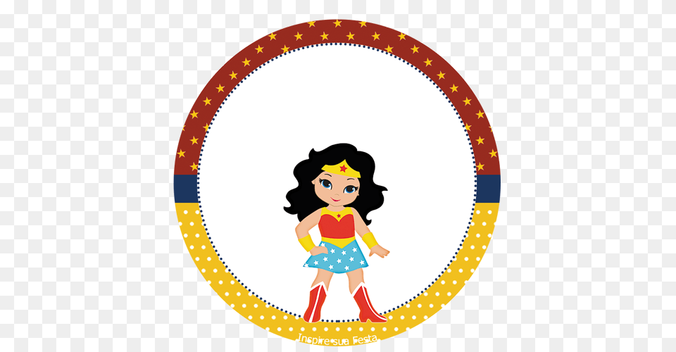 Mujer Maravilla Chibi Wrappers Y Toppers Para Imprimir Gratis, Baby, Person, Photography, Face Free Transparent Png