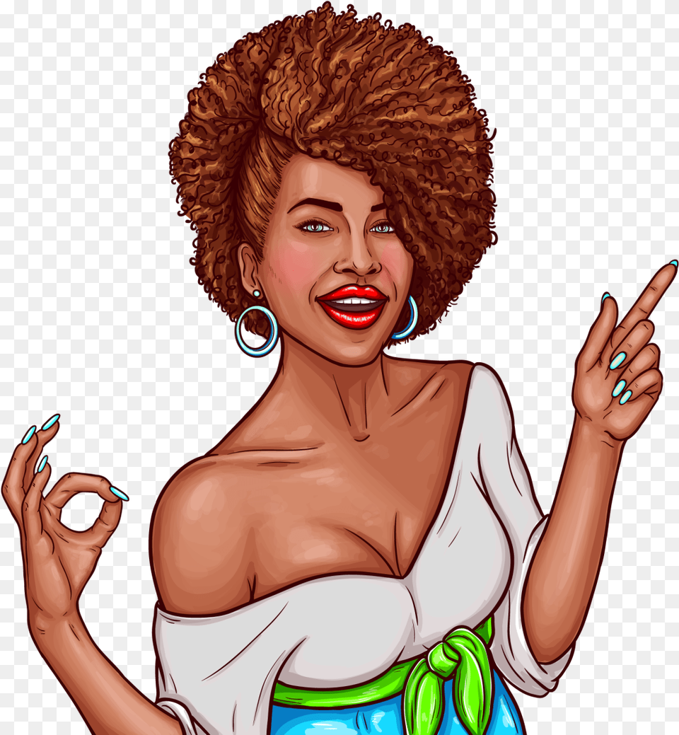 Mujer Negra Pop Art, Adult, Portrait, Photography, Person Png