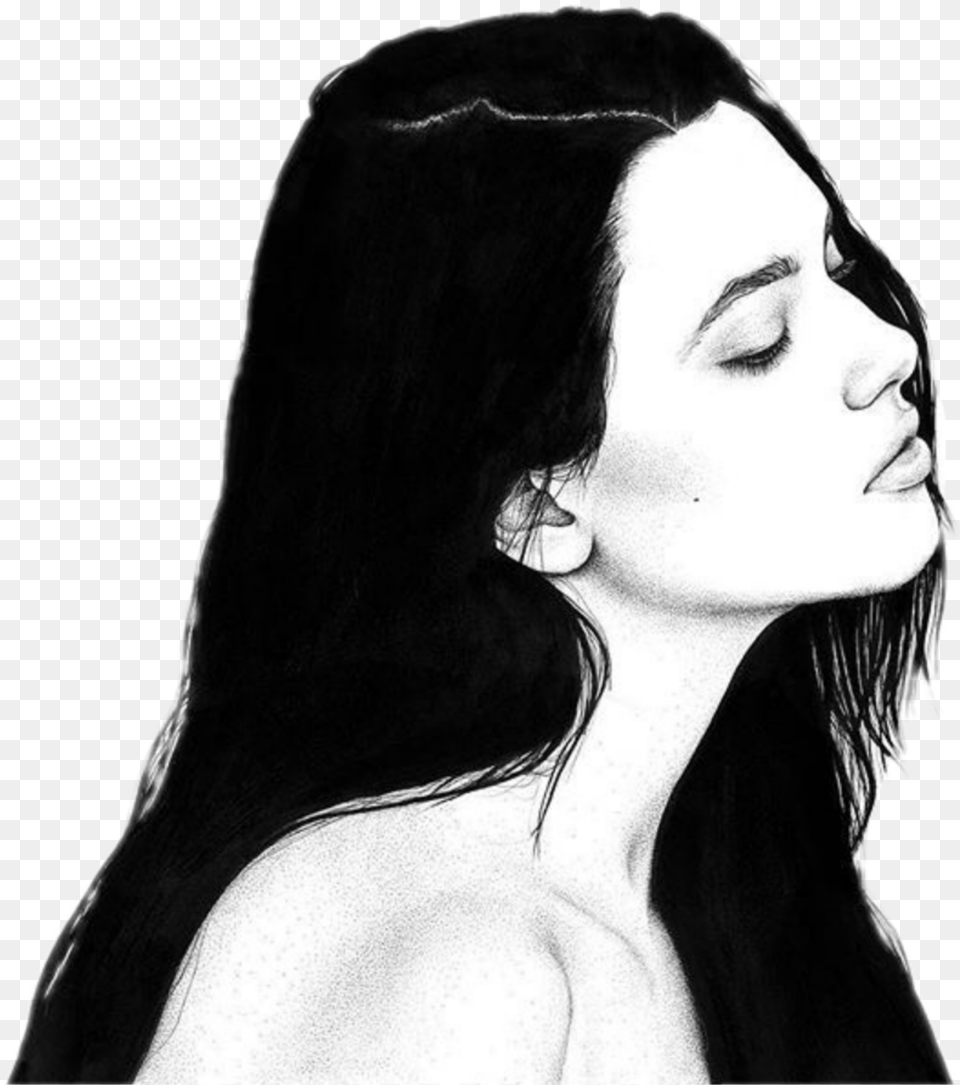 Mujer Tumblr Outline Dibujo Silueta Perfil Girl, Adult, Portrait, Photography, Person Png Image