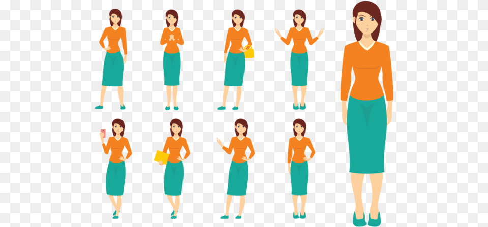 Mujer Vectors Vector Secretary, Adult, Person, Pants, Woman Png