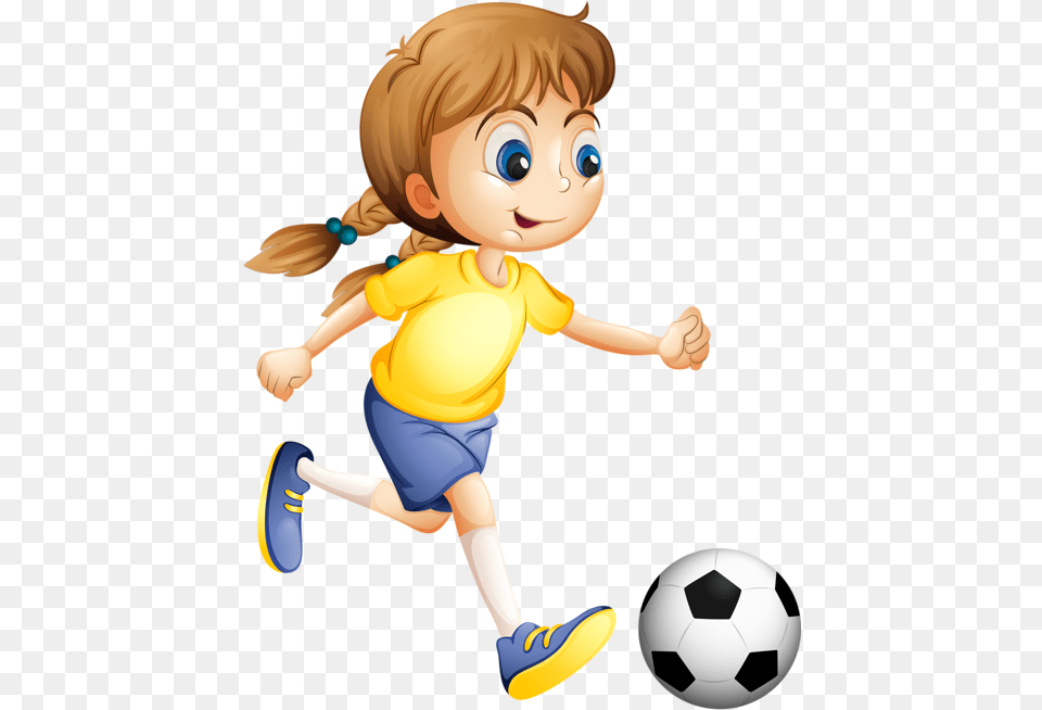 Mujeres Jugando Futbol Animados, Baby, Ball, Football, Person Png Image