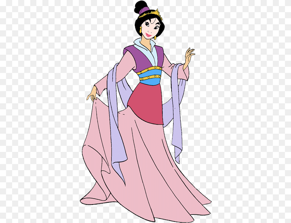 Mulan Khan And Little Brother Clip Art Mulan Disney Princess Clipart, Fashion, Gown, Formal Wear, Clothing Png Image