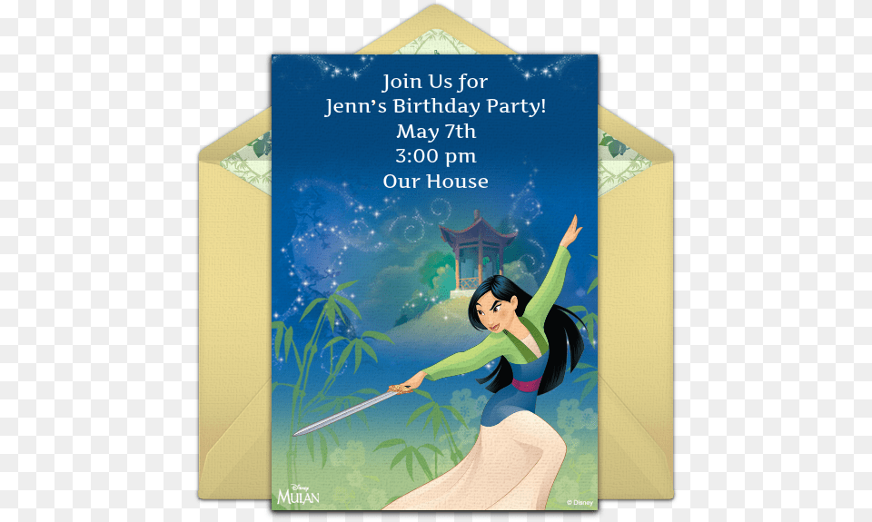 Mulan Online Invitation Mythical Creature, Book, Publication, Adult, Female Png