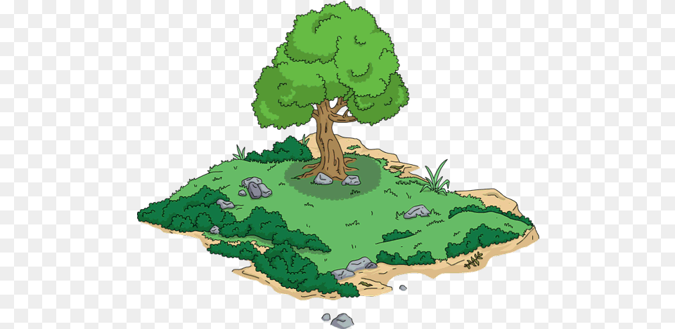 Mulberry Island Simpsons Tapped Out Tree 574x470 Tsto Friendship Level Prizes, Outdoors, Vegetation, Green, Rainforest Png Image