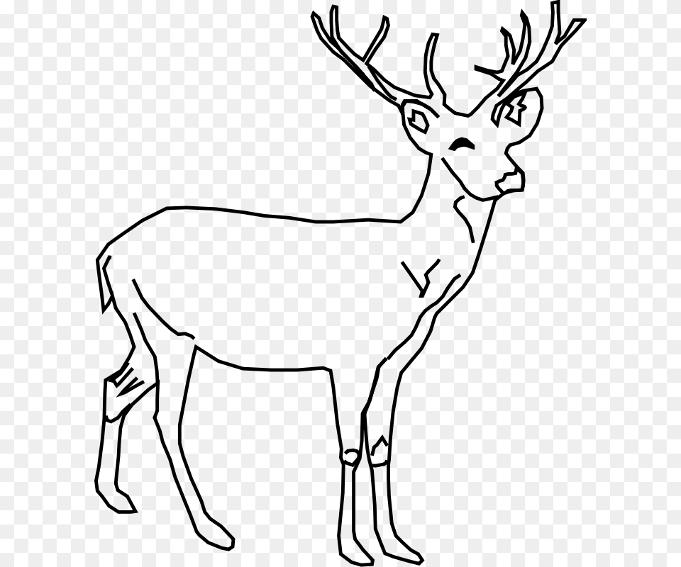 Mule Deer Clip Art, Gray Free Png