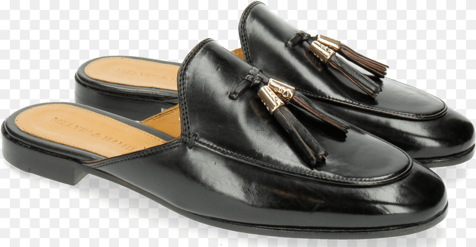Mules Scarlett 2 Black Tassel Black Red Accessory Gold Flip Flops, Clothing, Footwear, Sandal, Shoe Png Image