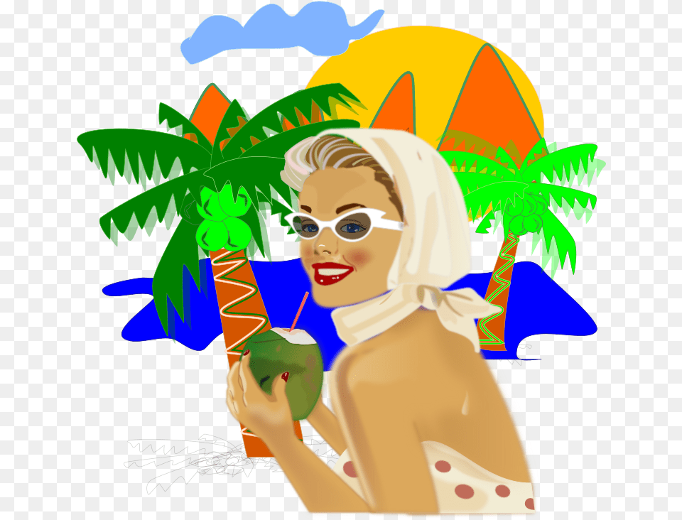 Mulhereternamente Linda Woman In Beach Clip Art, Summer, Person, Female, Adult Free Png