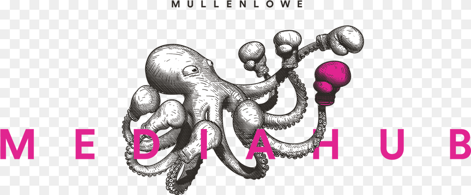 Mullenlowe Mediahub Logo, Animal, Invertebrate, Octopus, Sea Life Png
