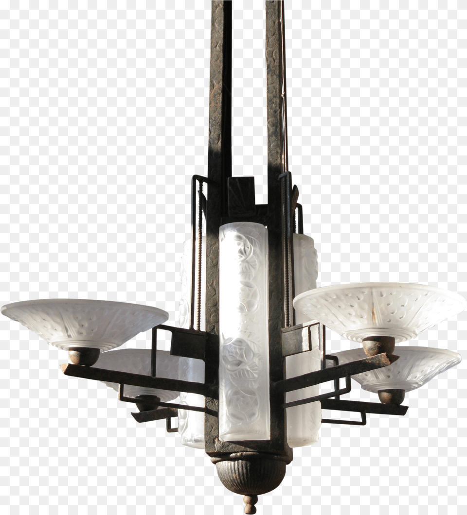 Muller Freres Art Deco Chandelier Aerospace Manufacturer, Lamp, Light Fixture Free Png