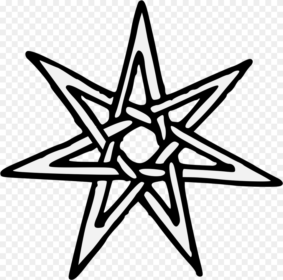 Mullet Seven Point Star, Star Symbol, Symbol, Animal, Fish Free Png Download