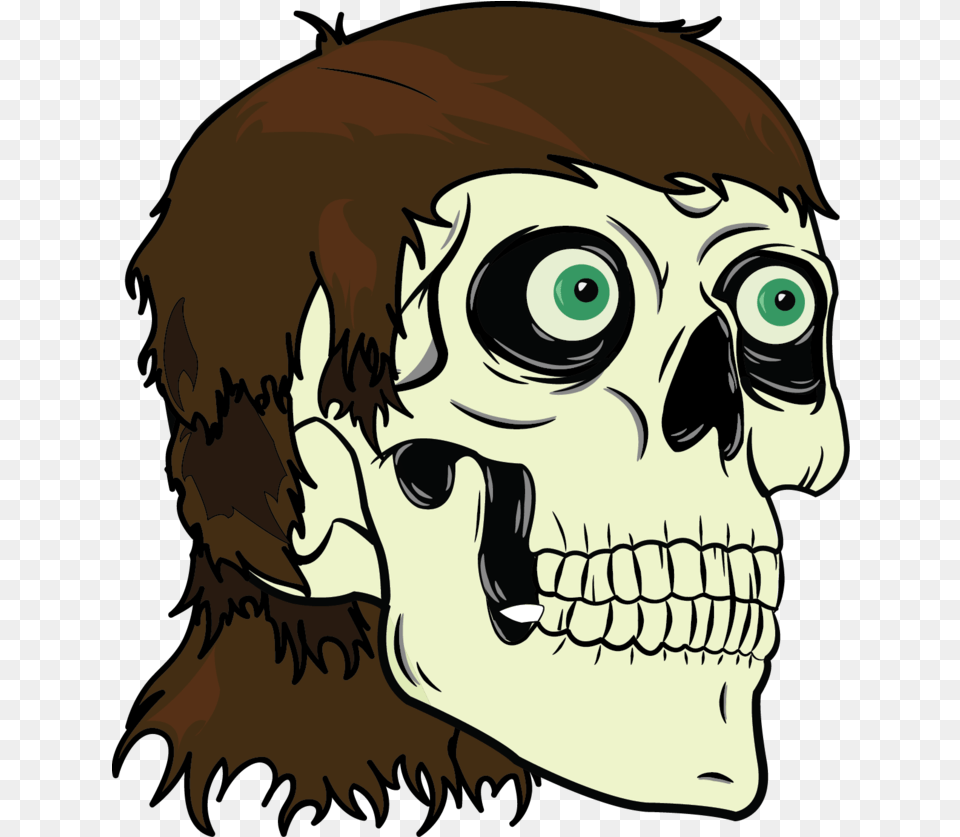 Mullet Vector For Free Download On Mbtskoudsalg Skull With Mullet, Baby, Person, Art, Drawing Png Image