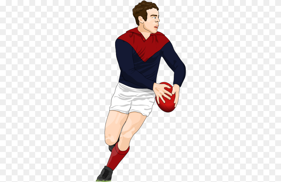 Mullets Moustaches And Short Shorts Afl Football Transparent Rugby Cartoon, Clothing, Person, Skirt, Sleeve Free Png Download