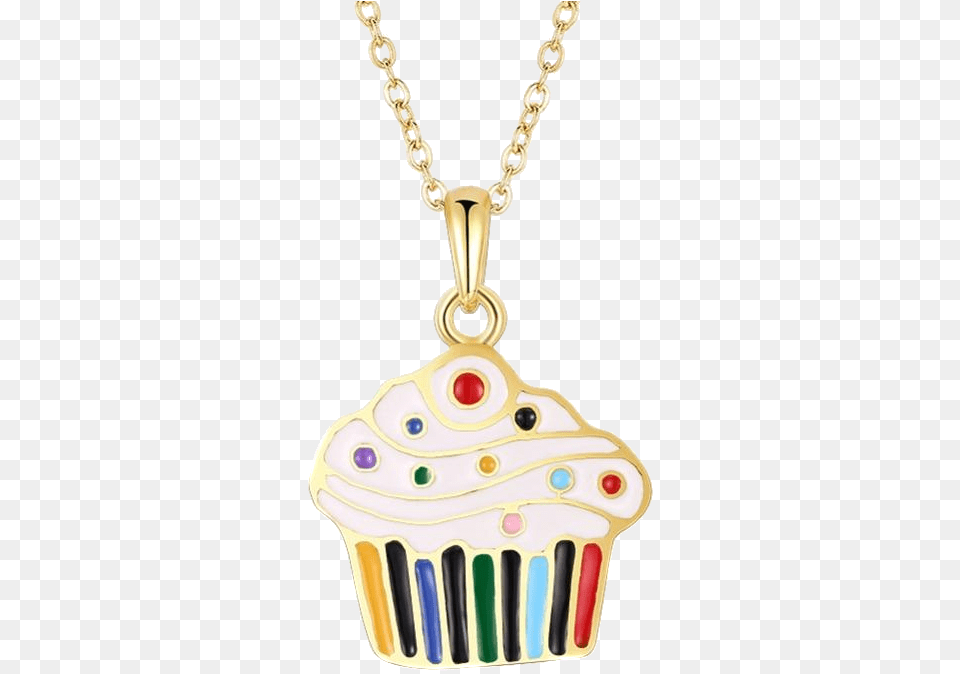 Multi Color Gold Trim Cupcake Necklace Pandahall Brass Pendant Necklaces With Opalite Flat, Accessories, Jewelry Free Transparent Png