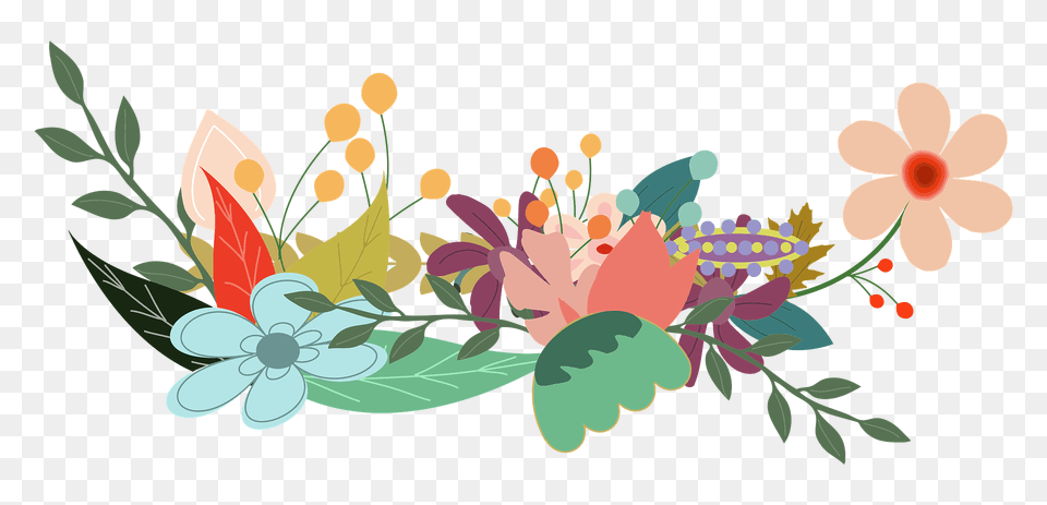 Multi Colored Floral Design Clipart, Art, Floral Design, Graphics, Pattern Free Png Download