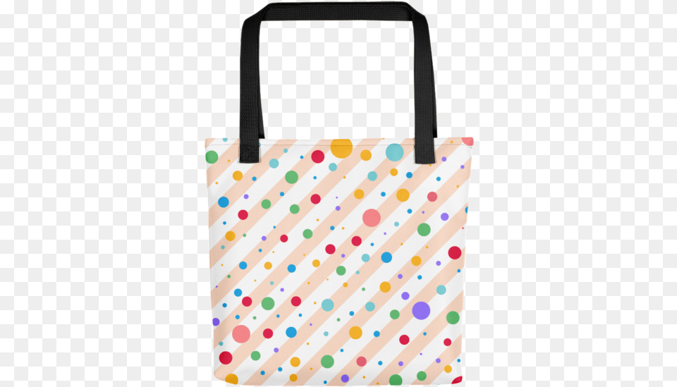 Multi Colored Polka Dots And Stripe Pattern Tote Bag Tote Bag, Accessories, Handbag, Tote Bag, Purse Free Transparent Png