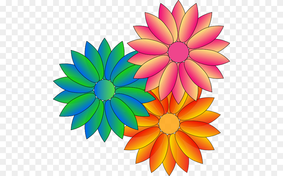 Multi Coloured Daisies Svg Clip Arts Cartoon Butterflies And Flowers, Art, Dahlia, Floral Design, Flower Png Image