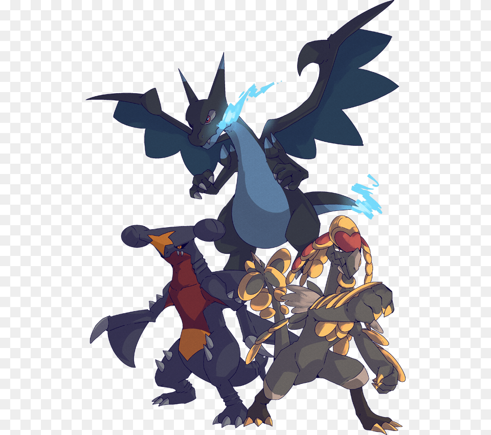 Multi Gen Dragons Commission Mega Lizardon Kommo O Vs Garchomp, Person, Cartoon Png