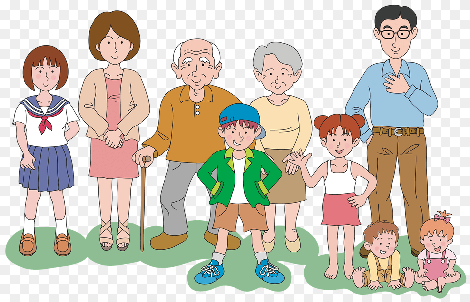 Multi Generational Family Clipart, Book, Comics, Publication, Person Free Transparent Png
