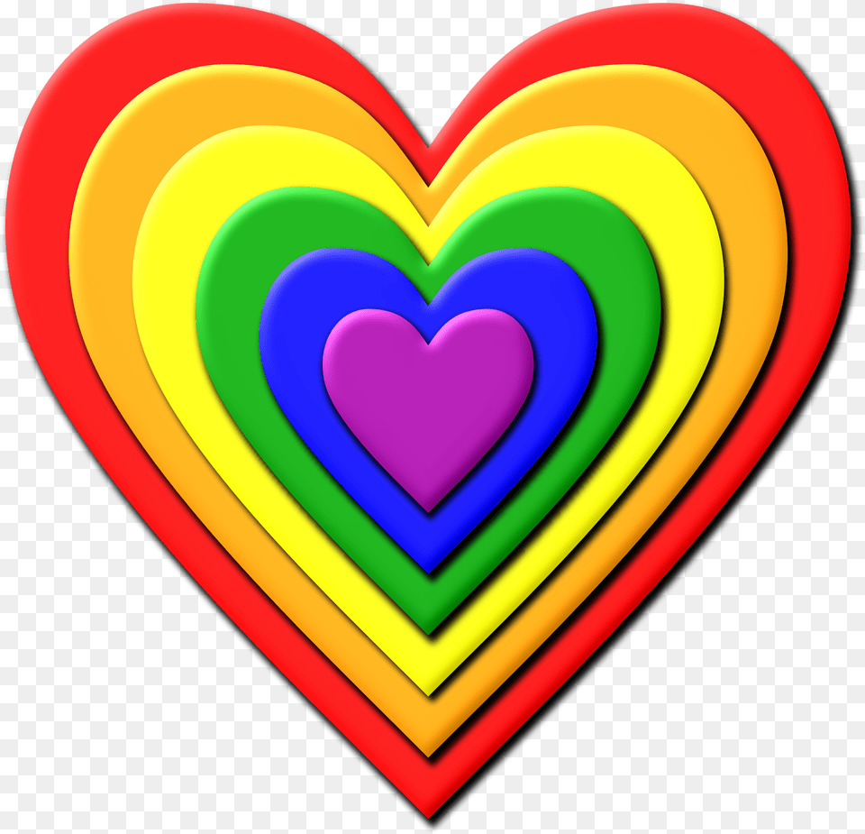 Multi Layered Rainbow Heart Vector Rainbow Heart Clip Art, Food, Sweets Png Image