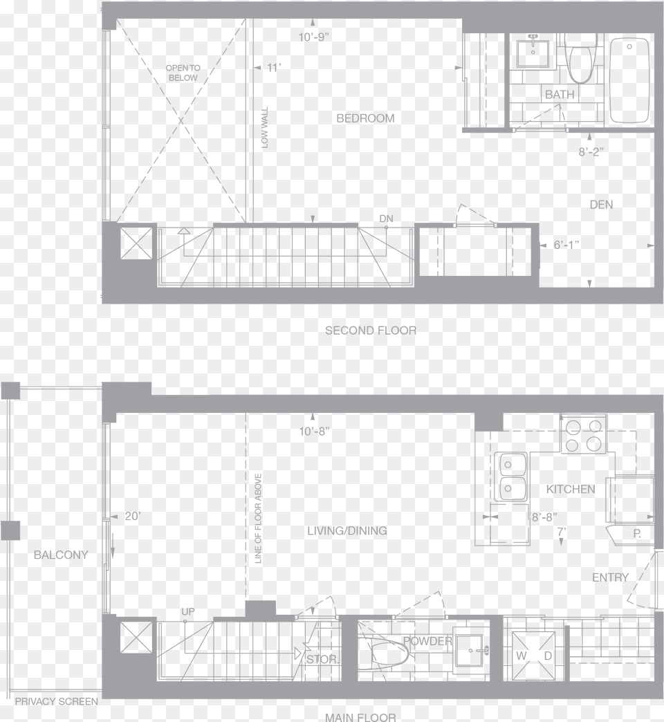 Multi Level Condos Labeled Floor Plan, Cad Diagram, Diagram, Scoreboard Png Image