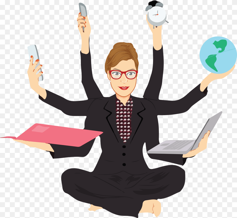 Multi Tasker, Woman, Adult, Person, Female Free Png Download