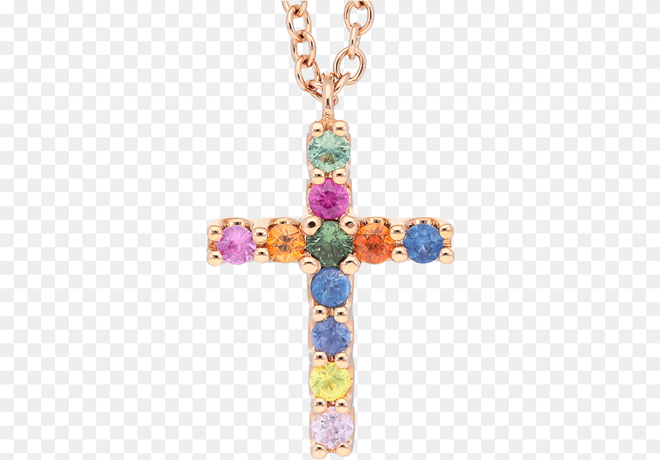Multicolor Cross Pendant Locket, Accessories, Symbol, Jewelry, Necklace Free Png Download