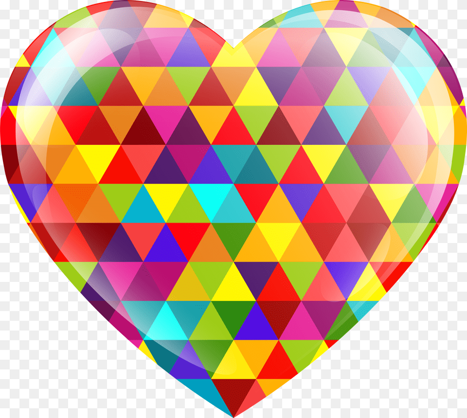 Multicolor Heart Clip Art Image Png