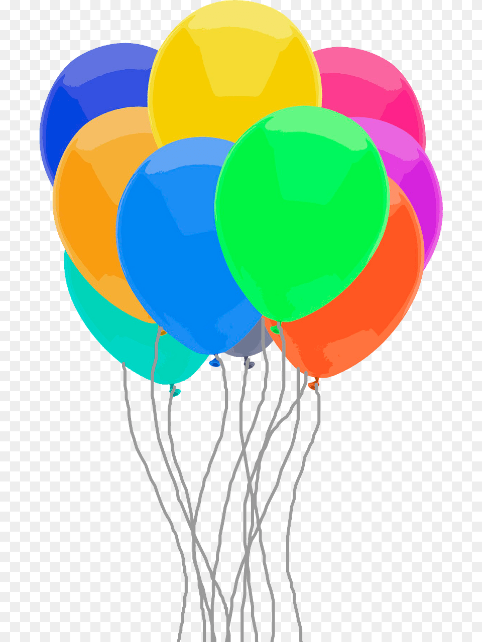 Multicolored Balloons Clipart, Balloon Png