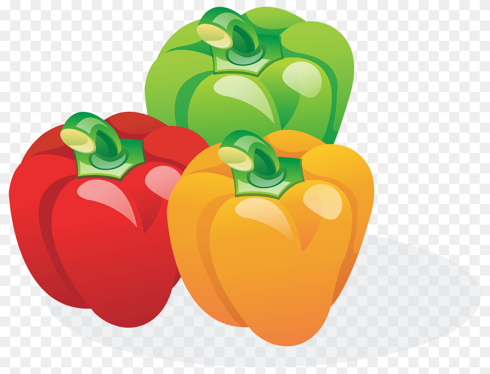 Multicolored Bell Peppers Clipart, Bell Pepper, Food, Pepper, Plant Free Transparent Png