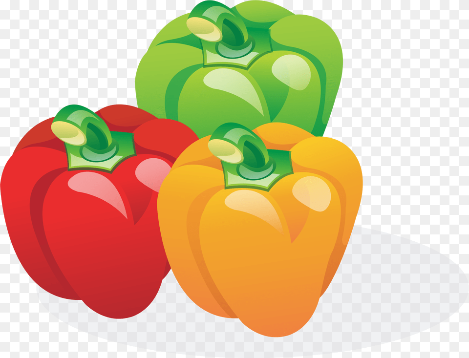 Multicolored Bell Peppers Icons, Bell Pepper, Food, Pepper, Plant Png Image