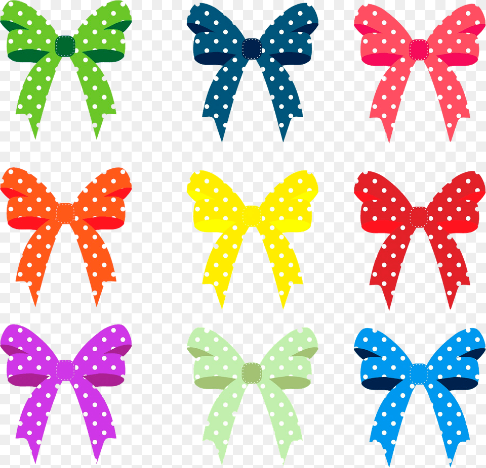 Multicolored Bow Pattern Clipart, Accessories, Formal Wear, Tie, Bow Tie Png Image