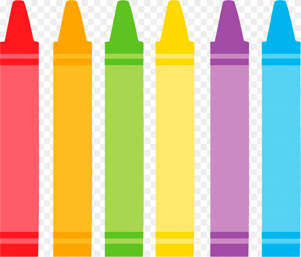 Multicolored Crayons Clipart, Crayon Free Transparent Png