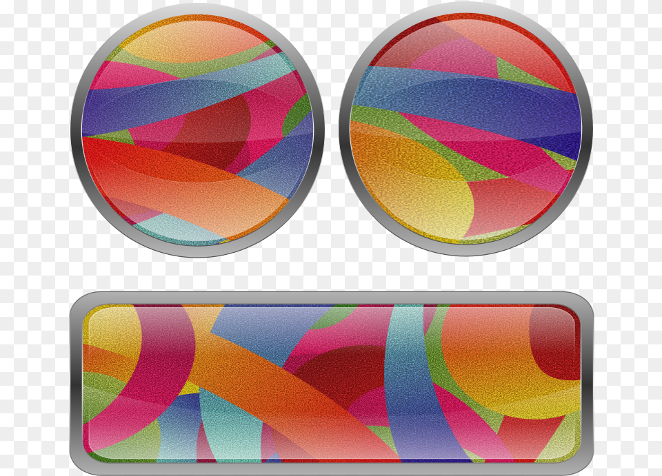 Multicolored Film Grained Buttons Circle, Accessories, Home Decor, Pattern Free Transparent Png