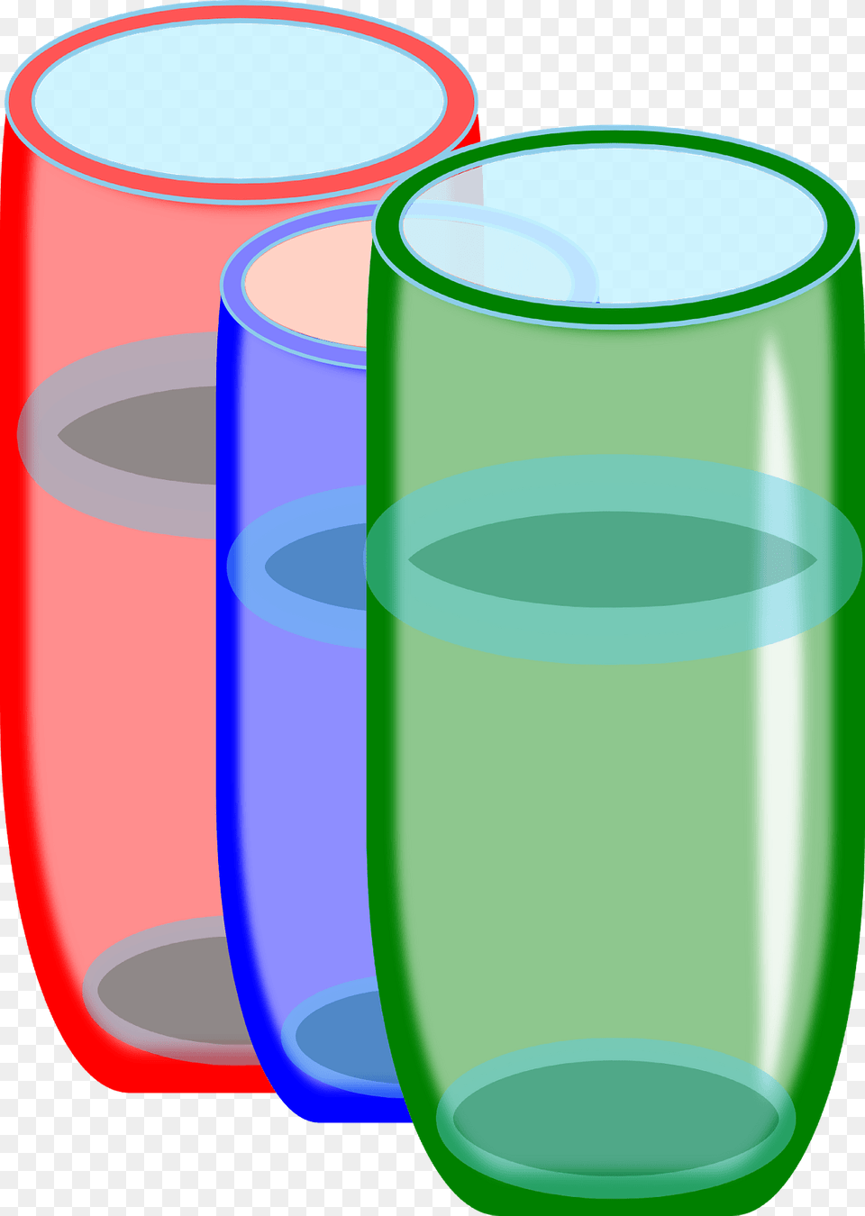 Multicolored Glasses Clipart, Cylinder, Glass, Plastic, Jar Png