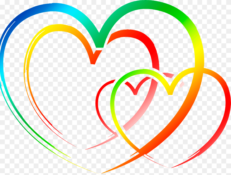 Multicolored Hearts Clipart, Art, Graphics, Heart Free Transparent Png