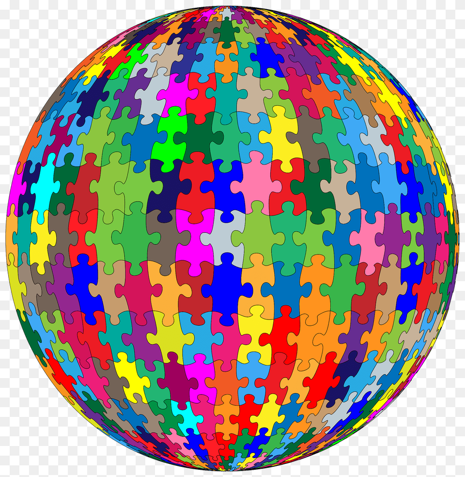 Multicolored Jigsaw Puzzle Pieces Sphere Clipart, Game, Jigsaw Puzzle Png Image