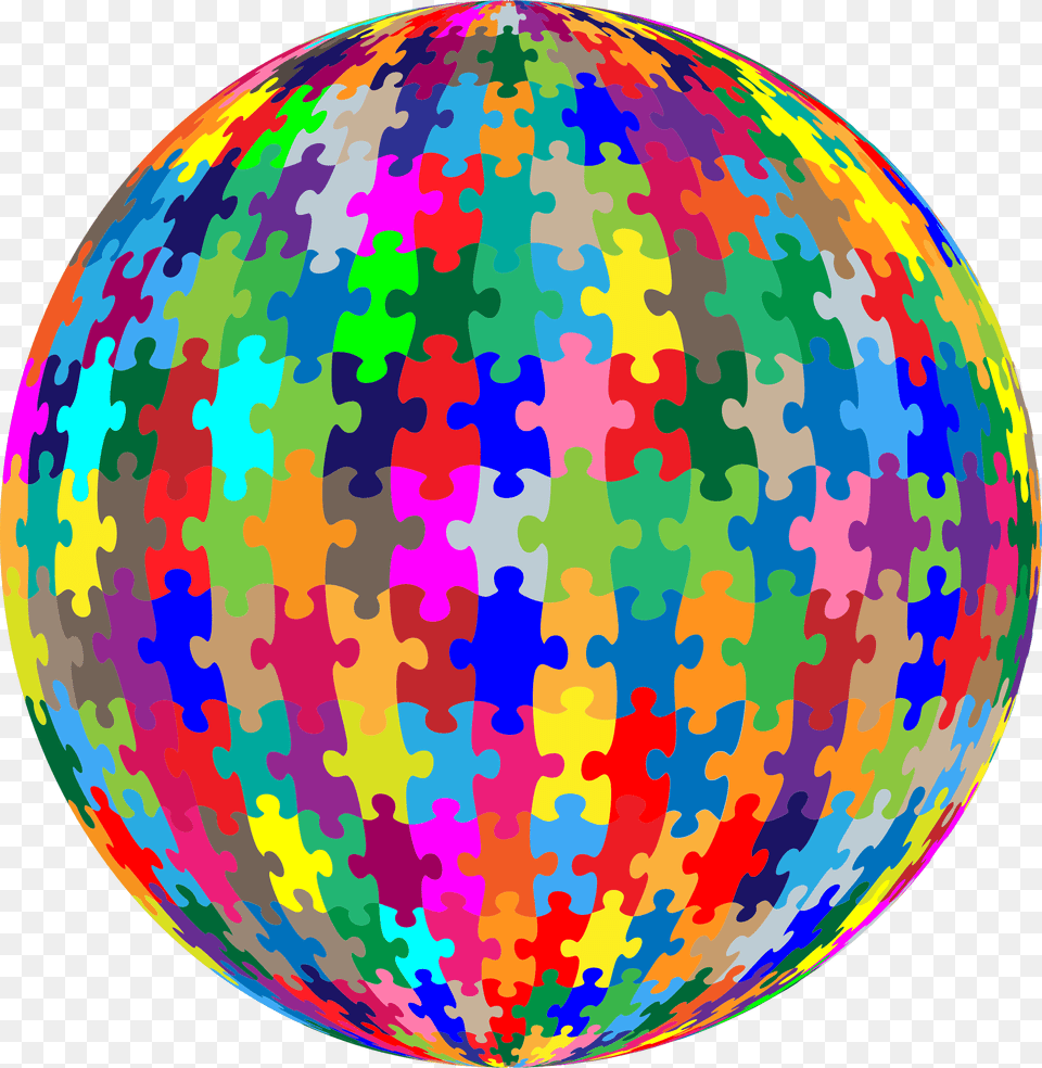 Multicolored Jigsaw Puzzle Pieces Sphere No Strokes Multi Colored Puzzle Piece, Pattern Free Png