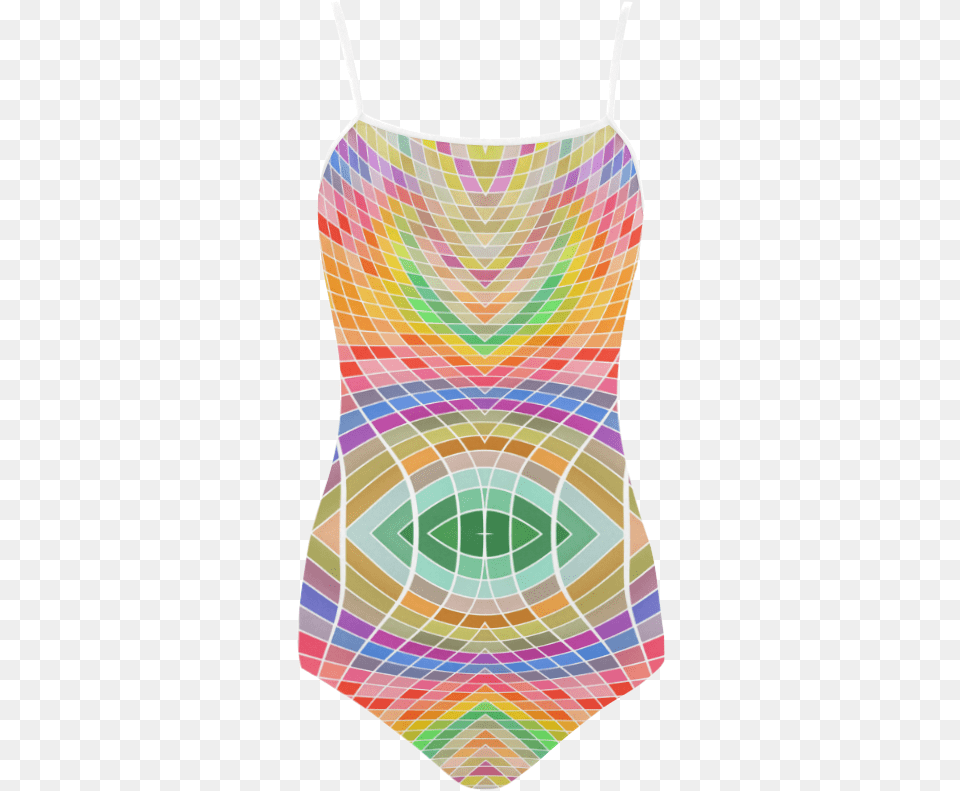 Multicolored Squares Grid Waves Maillot, Clothing, Swimwear, Tank Top Free Transparent Png