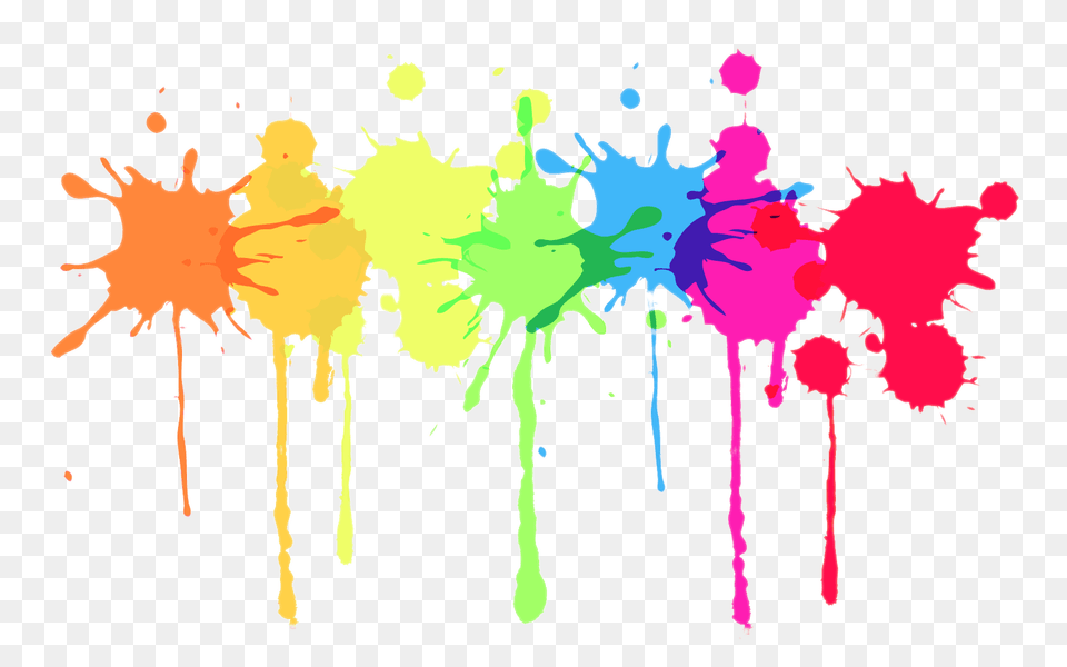 Multicolour Paint Splatter, Art, Graphics, Modern Art, Person Png