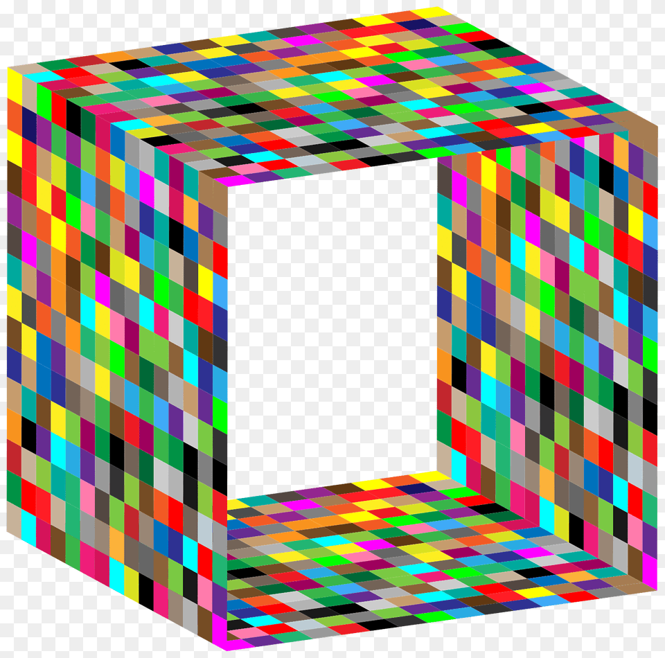 Multicoloured Open Cube, Pattern, Art, Modern Art, Dynamite Free Png