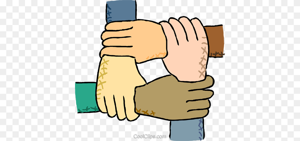 Multicultural Hands Inter Joined Royalty Vector Clip Art, Body Part, Clothing, Finger, Glove Free Png
