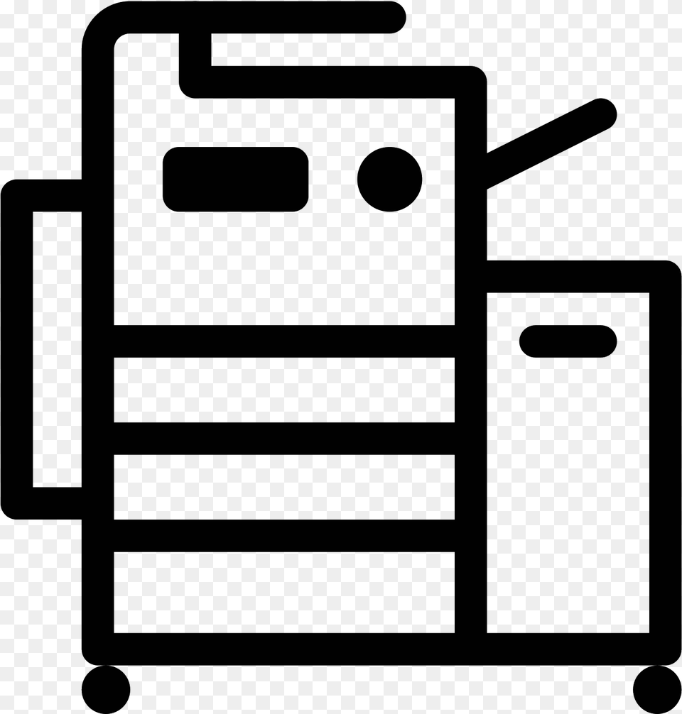 Multifunction Printer Icon, Gray Png