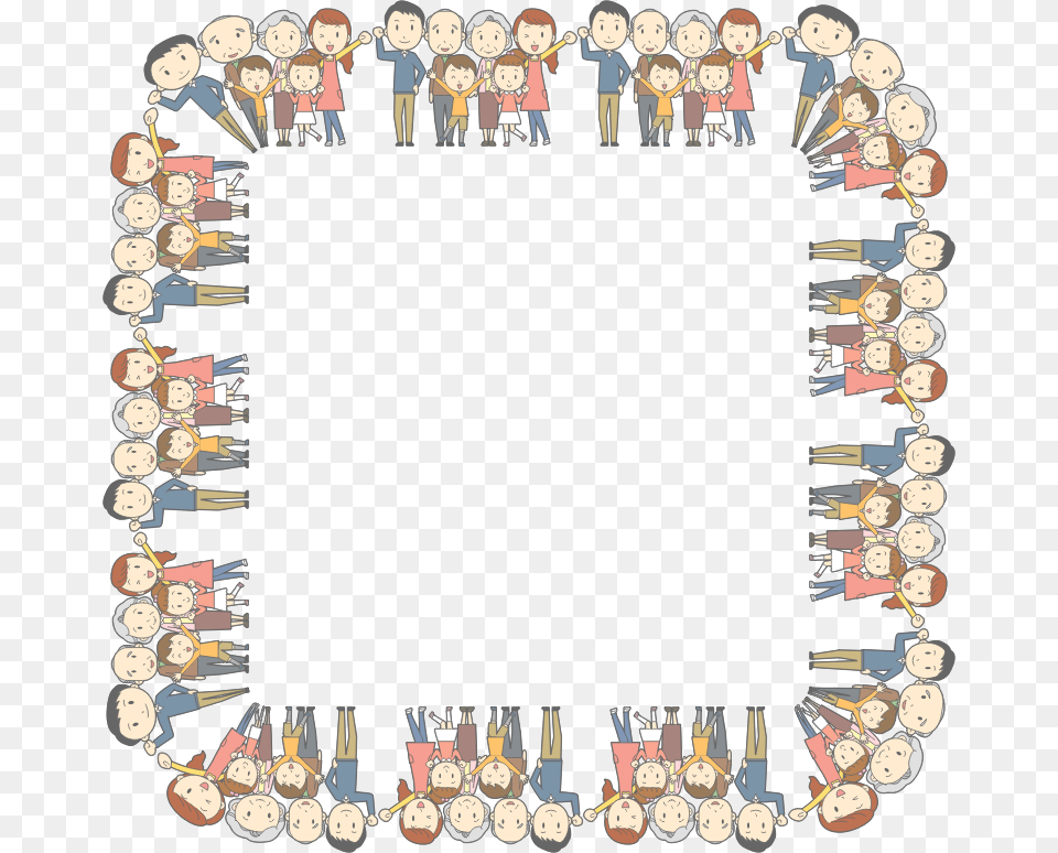 Multigenerational Family Square Frame Portable Network Graphics, Art, Person, Collage, People Png Image